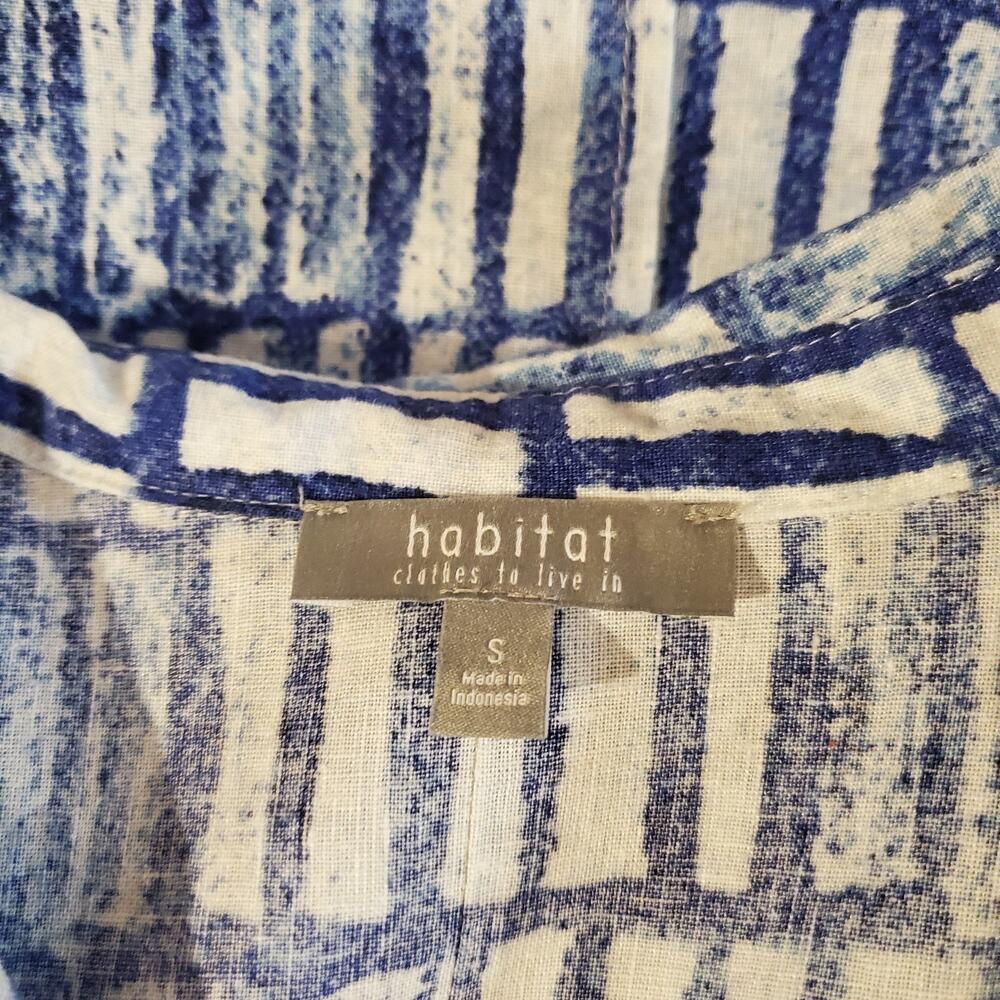 Habitat Clothes to Live in Asymmetrical Shell Button Top Size S Coastal Linen - Picture 6 of 9